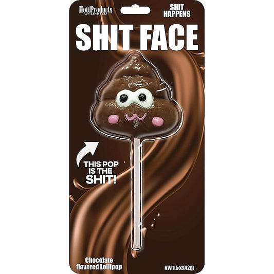 Shit Face Chocolate Flavour Lollipop by Hott Products - Party Gifts and Novelties