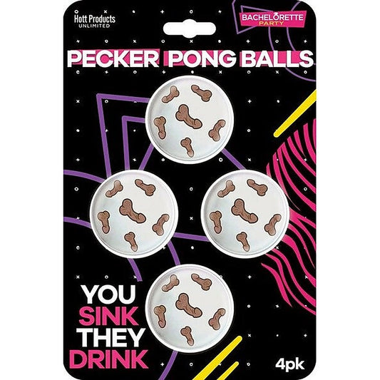 Bachelorette Party Pecker Dick Shaped Beer Pong Balls - Party Gifts and Novelties