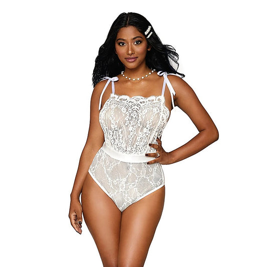 Stretch Lace and Stretch Mesh Women's Teddy - Teddies and Bodysuits