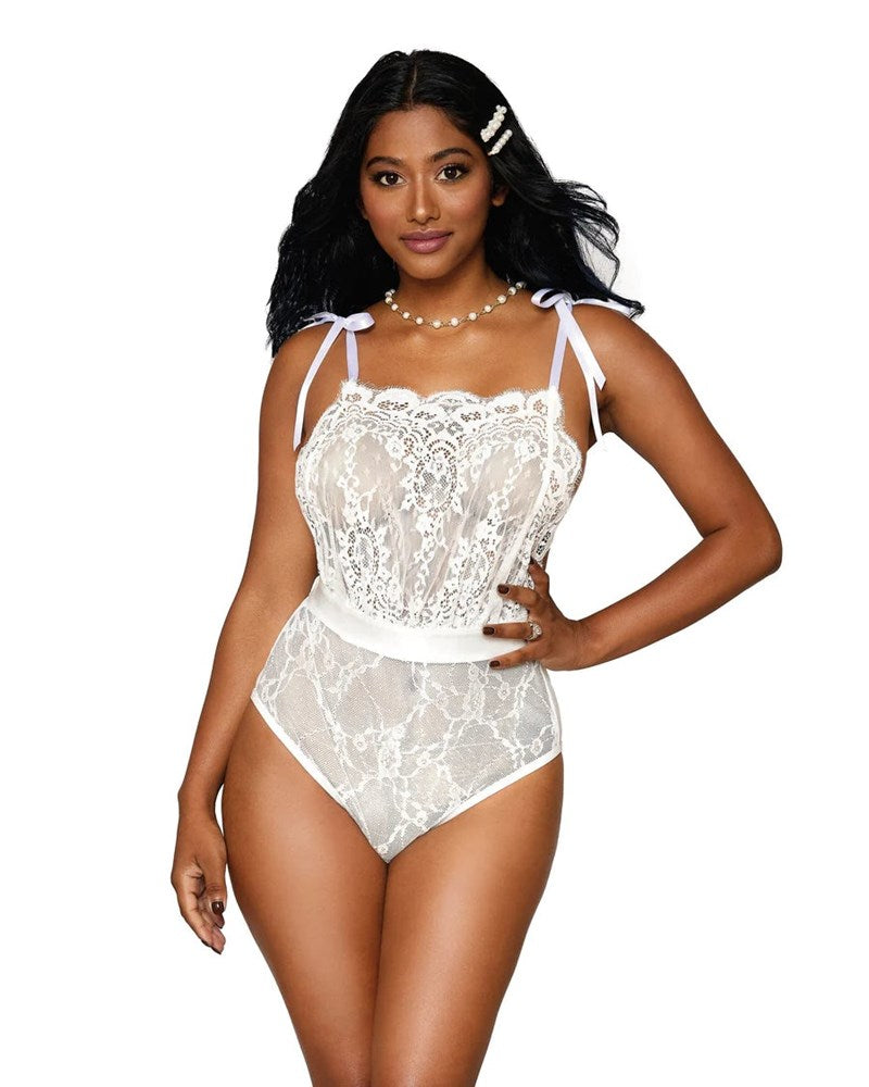 Dream Girl Lingerie Stretch Lace and Stretch Mesh Womens Teddy - Teddies and Bodysuits