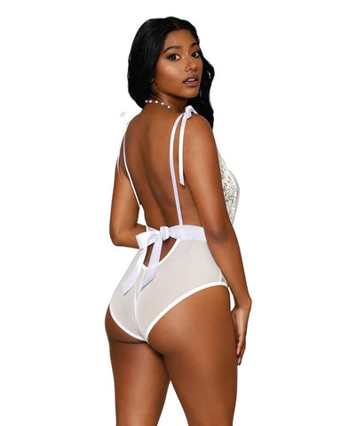 Dream Girl Lingerie Stretch Lace and Stretch Mesh Womens Teddy - Teddies and Bodysuits