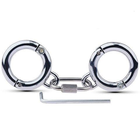 Class Stainless Steel BDSM Play Toe Cuffs by BDStyle - Steel Sex Toys
