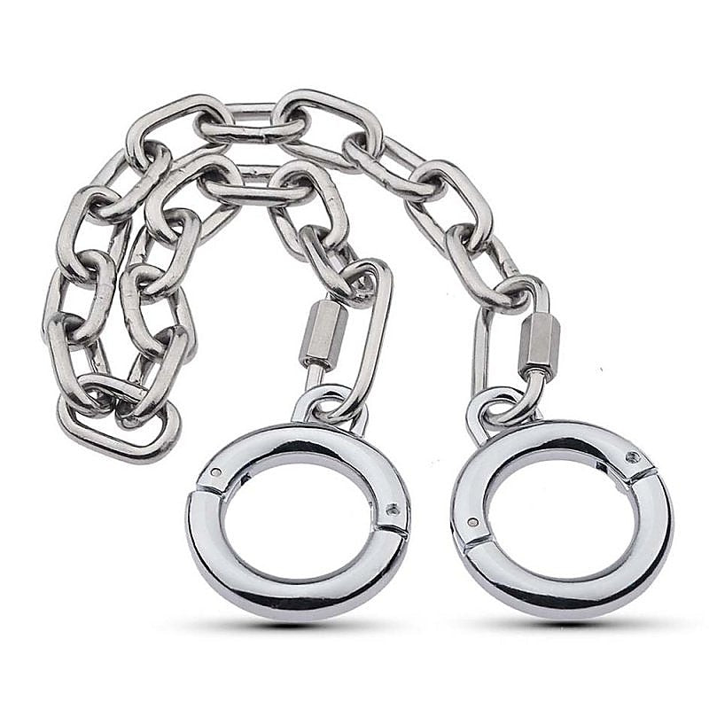Class Stainless Steel BDSM Play Thumb Cuffs by BDStyle - Steel Sex Toys