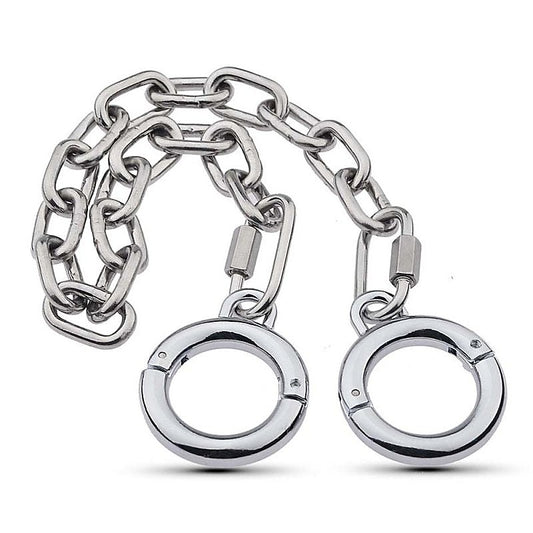 Class Stainless Steel BDSM Play Thumb Cuffs by BDStyle - Steel Sex Toys