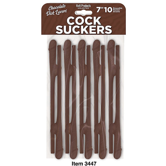 Reusable Cocksucker Penis Shape Straws by Hott Products - Party Gifts and Novelties