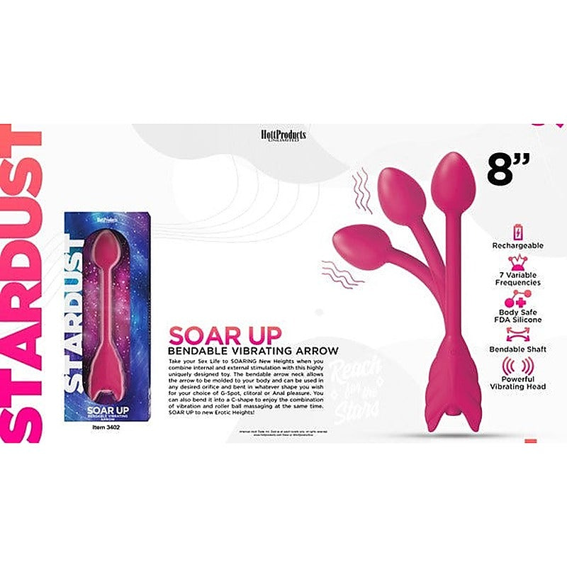 Start Dust Soar Up Bendable Arrow Vibe 7 Function G Spot Vibrator - G-Spot Vibrators