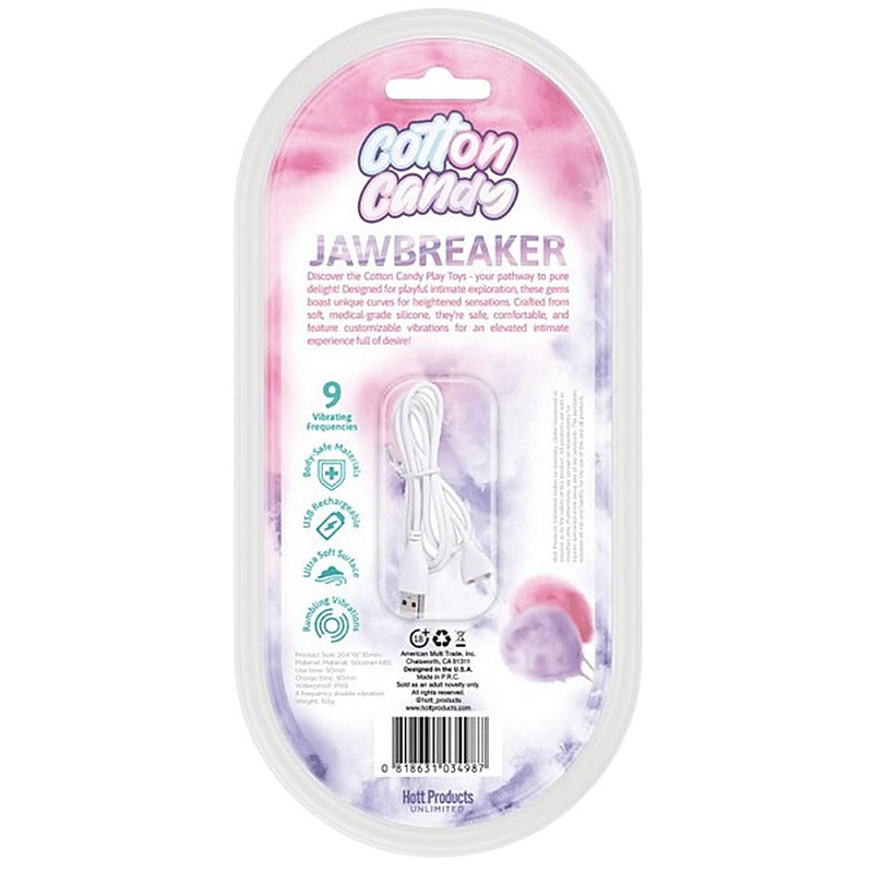 Hott Products Jawbreaker USB Rechargeable Rabbit Vibrator Cotton Candy - Rabbit Vibrators