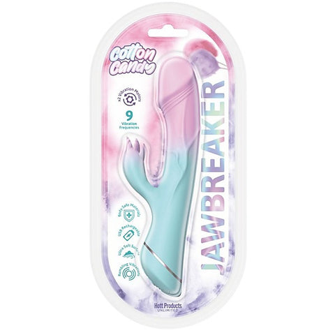 Hott Products Jawbreaker USB Rechargeable Rabbit Vibrator Cotton Candy - Rabbit Vibrators