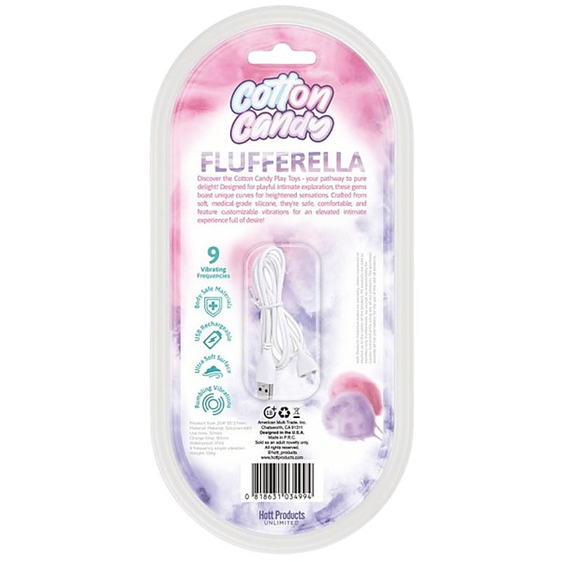 Hott Products Flufferella 9 Function Rechargeable G Spot Vibrator Cotton Candy - G-Spot Vibrators