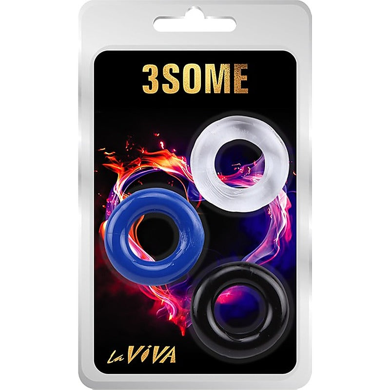 La Viva 3Some Stretchy Cock Rings Set - Stretchy Cock Rings