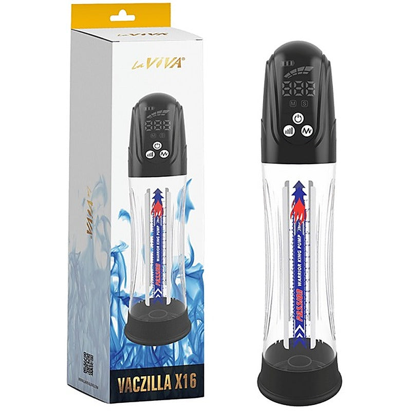 Vaczilla X16 Auto 4 Function Cylinder Penis Pump - Penis Pumps And Stretchers