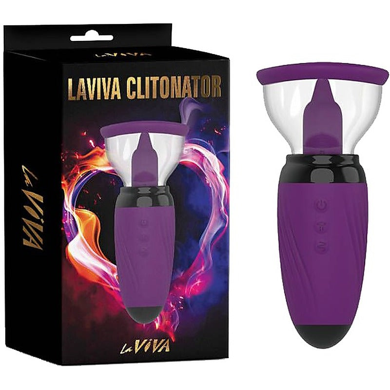 La Viva Clitonator Multi Function Clitoral Vibrator Purple - Clit Ticklers and Pulsators