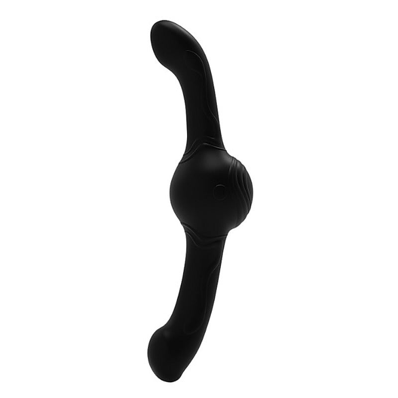 La Viva Double Fury Vibrating & Thrusting Dildo Black - Vibrating Dildos