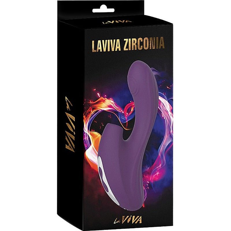 La Viva Zirconia Sucking & Knocking Rabbit Vibrator Purple - Rabbit Vibrators