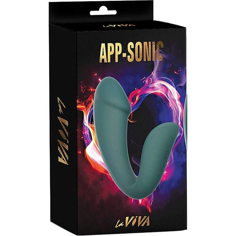 La Viva App Sonic 10 Function App Controlled G Spot Vibrator Teal - G-Spot Vibrators