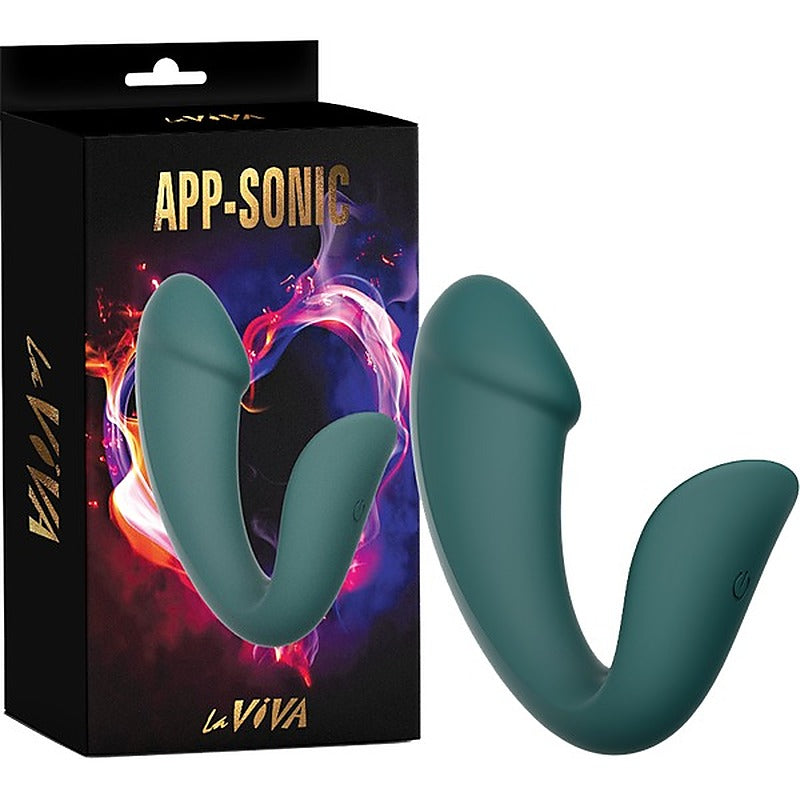 La Viva App Sonic 10 Function App Controlled G Spot Vibrator Teal - G-Spot Vibrators