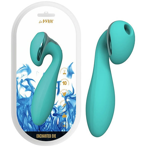 La Viva Enchanted Eve Clitoral Suction Vibrator Blue - Clit Ticklers and Pulsators