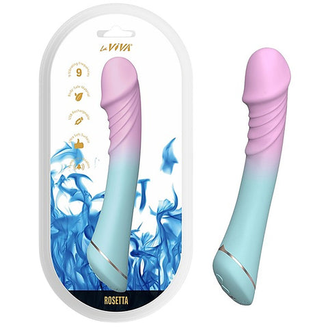 La Viva Rosetta Rechargeable Waterproof G Spot Vibrator Pink / Blue - G-Spot Vibrators