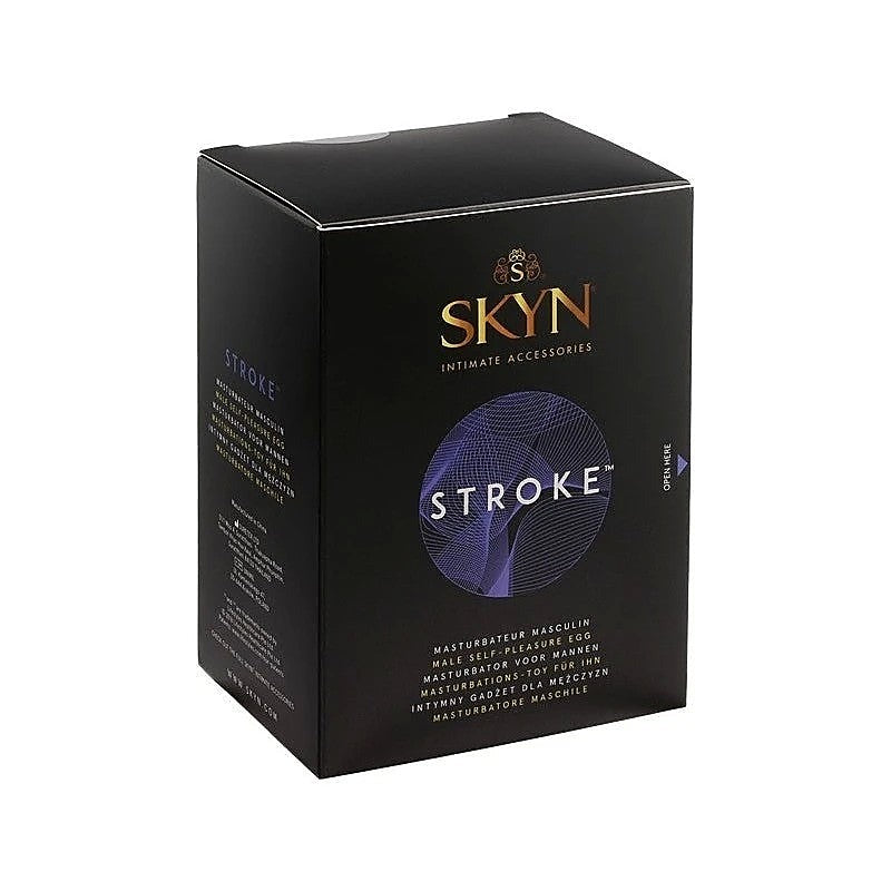 Ansell Skyn Stroke Super Soft Male Masturbator Device with Vibrating Ring - Masturbators and Strokers