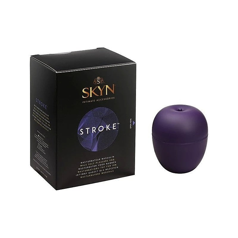 Ansell Skyn Stroke Super Soft Male Masturbator Device with Vibrating Ring - Masturbators and Strokers