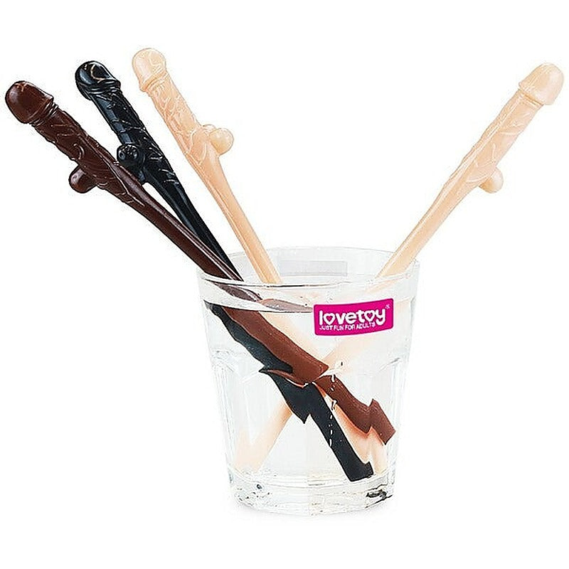 Willy Penis Shape Straws 9 Pack by Lovetoy - Party Gifts and Novelties