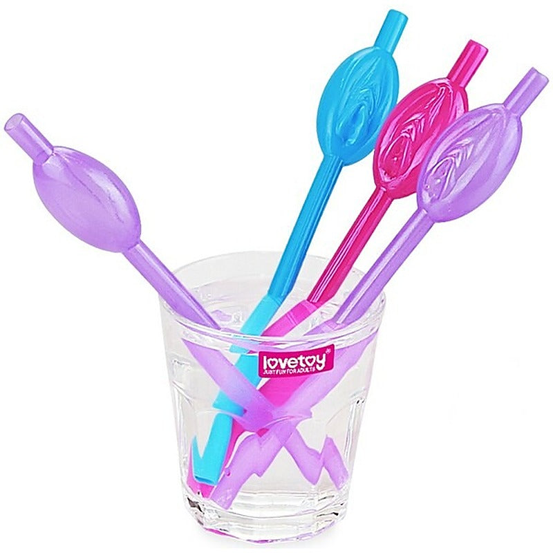 9 Pack Pussy Straws by Lovetoy - Party Gifts and Novelties