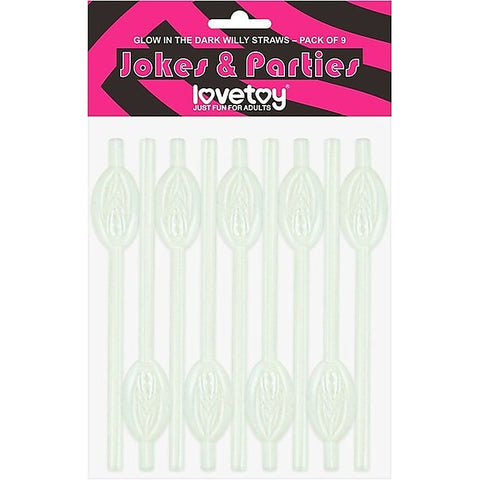 9 Pack Pussy Straws by Lovetoy - Party Gifts and Novelties