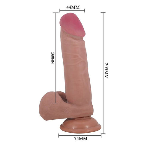 Pretty Love Sliding Skin Series Suction Cup Realistic Dildo - Realistic Dildos