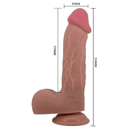 Pretty Love Sliding Skin Series Suction Cup Realistic Dildo - Realistic Dildos