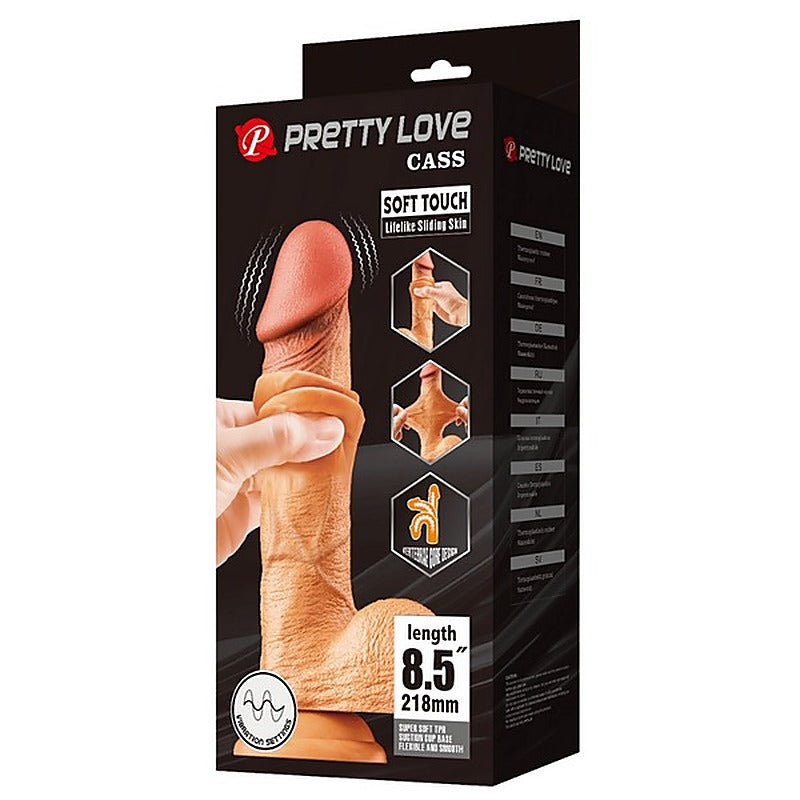 Pretty Love Sliding Skin Series Realistic Vibrating Dong - Realistic Dildos