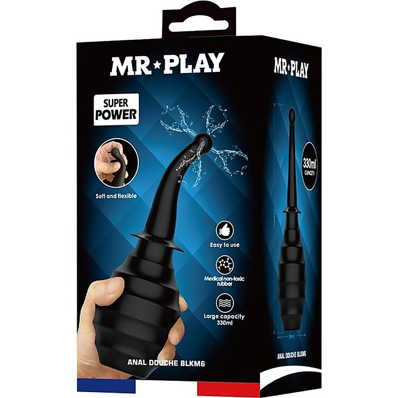 Mr Play Large Capacity Anal Douche BLKM6 Black - Enemas and Douches