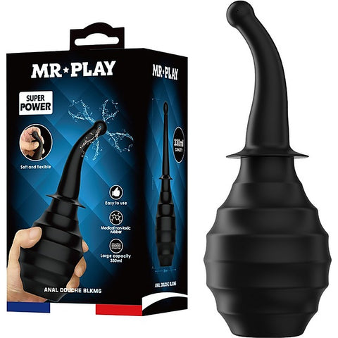Mr Play Large Capacity Anal Douche BLKM6 Black - Enemas and Douches