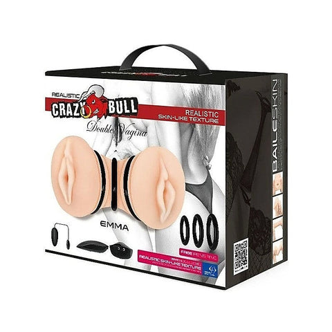 Crazy Bull Emma Double Vagina Vibrating Mens Stroker - Masturbators and Strokers