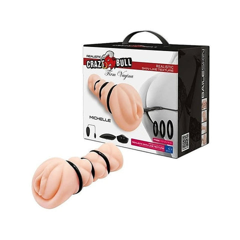Crazy Bull Michelle Firm Vagina Vibrating Realistic Stroker - Masturbators and Strokers