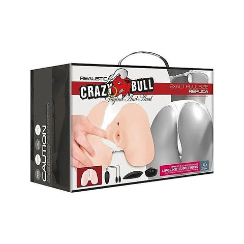 Crazy Bull Back Door Vibrating Vagina & Anal Stimulator - Realistic Butts And Vaginas