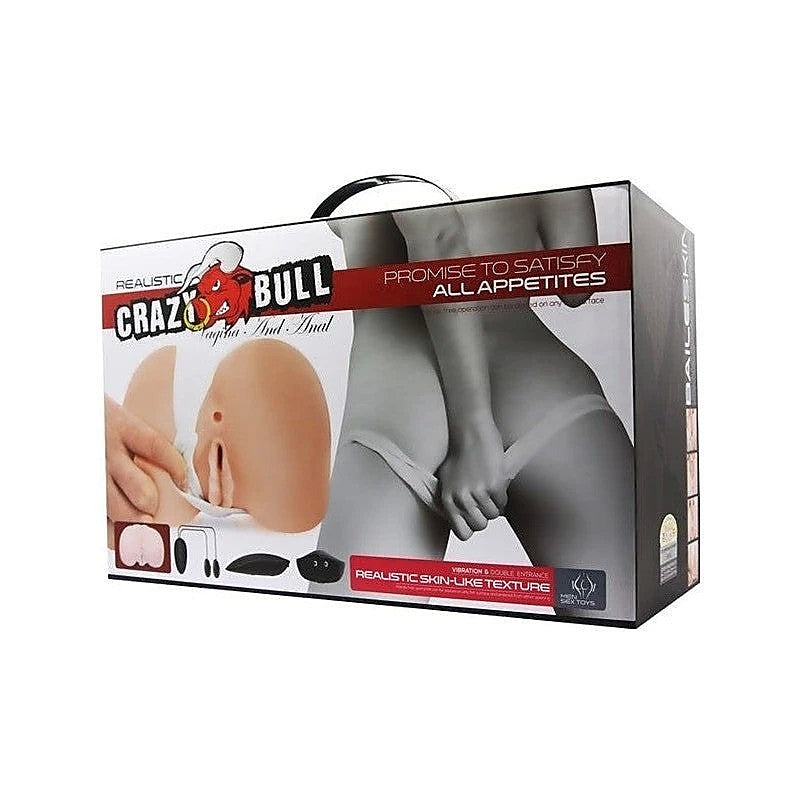 Crazy Bull Doggy Style Vibrating Vagina & Anal Stimulator - Realistic Butts And Vaginas