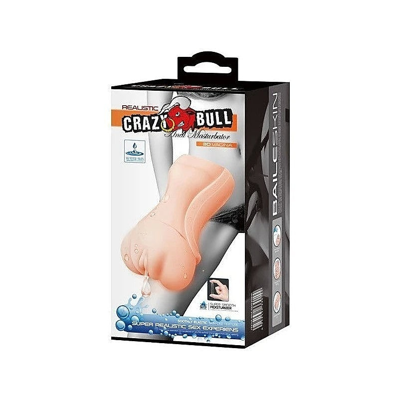 Crazy Bull Water Activated 3D Realistic Vagina Men's Stroker - Realistic Butts And Vaginas
