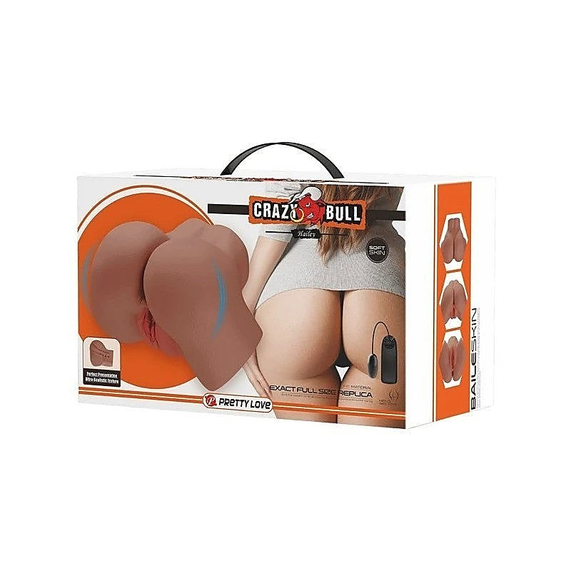 Crazy Bull Hailey Double Entry Realistic Vibrating Male - Realistic Butts And Vaginas
