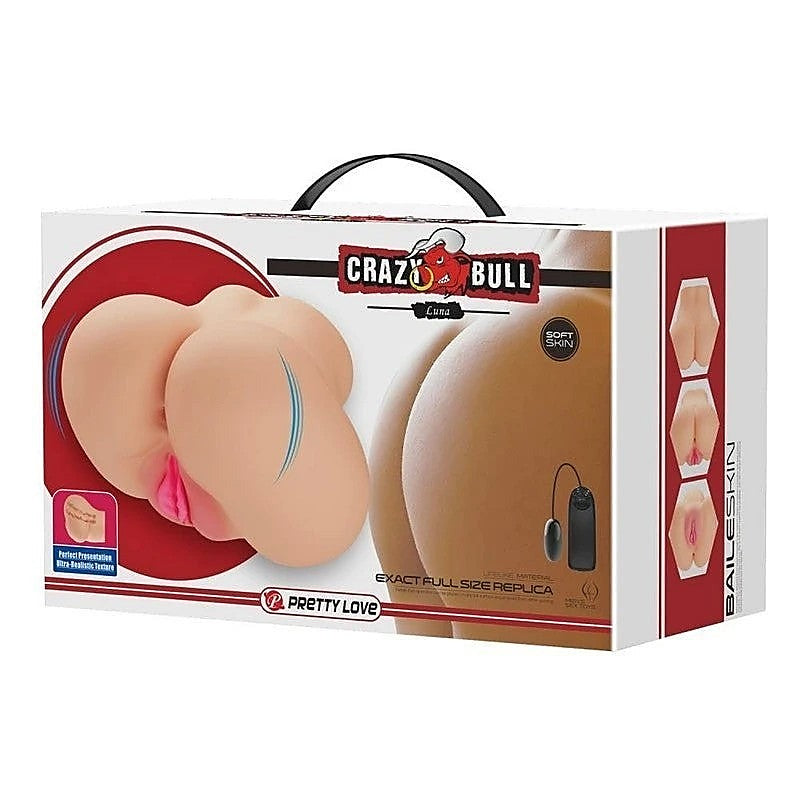 Crazy Bull Luna Vibrating Realistic Vagina and Anus - Realistic Butts And Vaginas