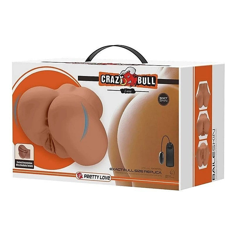 Crazy Bull Luna Vibrating Realistic Vagina and Anus - Realistic Butts And Vaginas