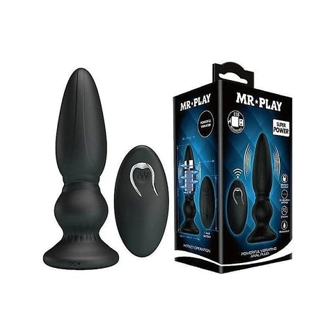 Mr Play Powerful Vibrating Prostate Anal Plug Black - Prostate Toys