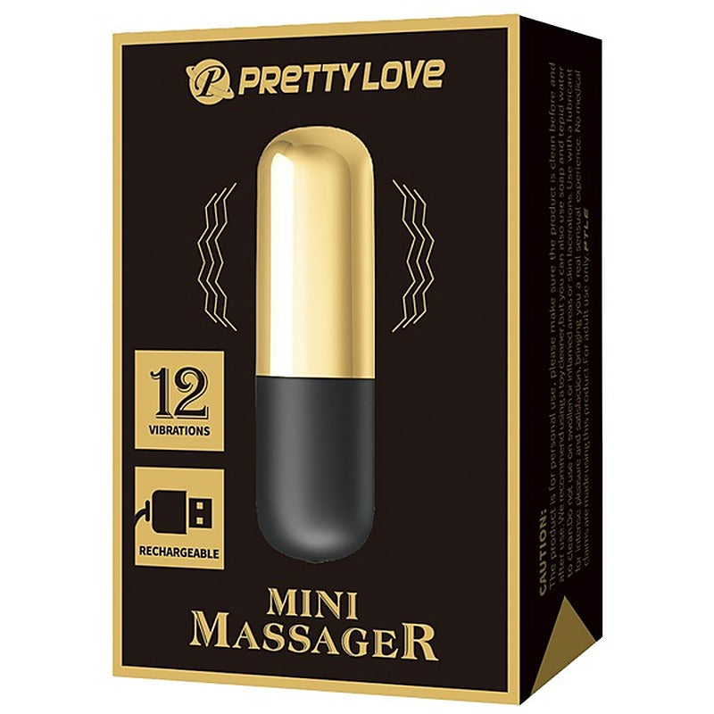 Pretty Love Rechargeable 12 Function Mini Bullet Massager - Bullet Vibrators