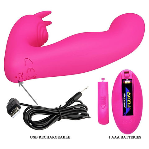 Baile Pretty Love Rechargeable Josephine G Spot and Clitoral Vibrator - G-Spot Vibrators