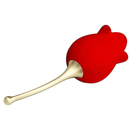 Pretty Love Rose Lover Rechargeable Tongue Licking Vibrator - Clit Ticklers and Pulsators