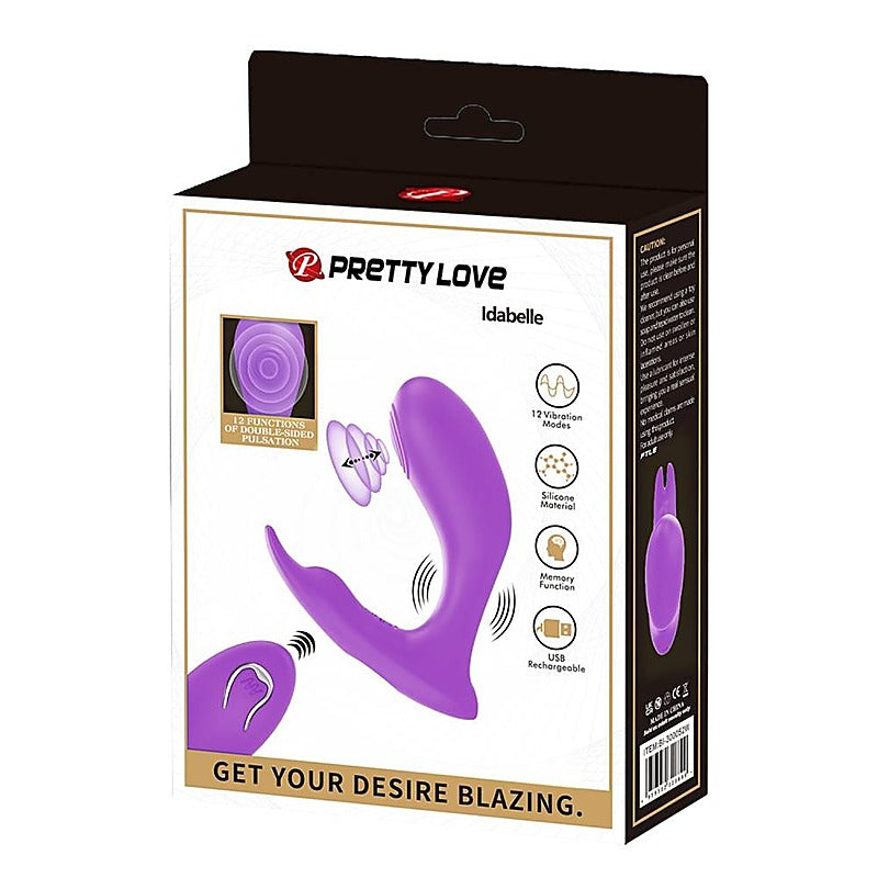 Idabelle 12 Functions Rechargeable Clitoral Stimulator - Clit Ticklers and Pulsators