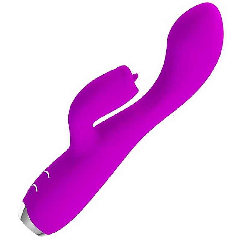 Baile Pretty Love Rechargeable Gloria Silicone Rabbit Vibrator Purple - Rabbit Vibrators