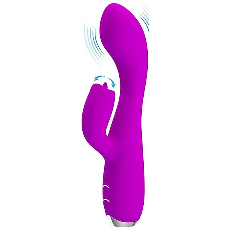 Baile Pretty Love Rechargeable Gloria Silicone Rabbit Vibrator Purple - Rabbit Vibrators