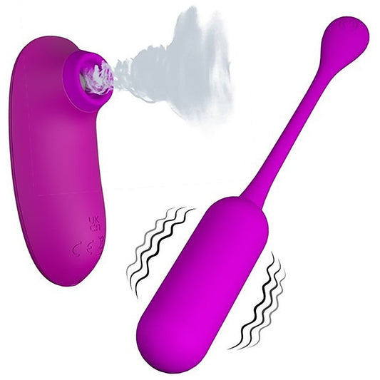 Pretty Love Curupira 2-in-1 Remote Control Clitoral Massager - Clit Ticklers and Pulsators