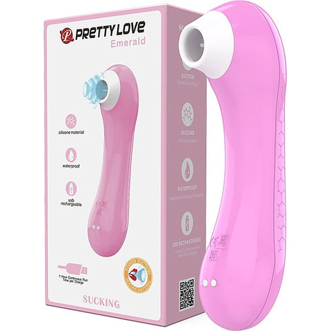 Pretty Love Rechargeable Sucking Emerald Clitoral Massager - Clit Ticklers and Pulsators