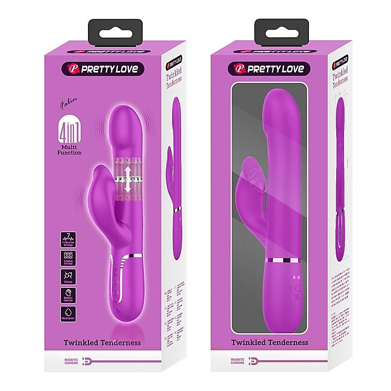 Pretty Love Falin 4 in1 Multi Function Rabbit Vibrator with Cock Rings - Rabbit Vibrators